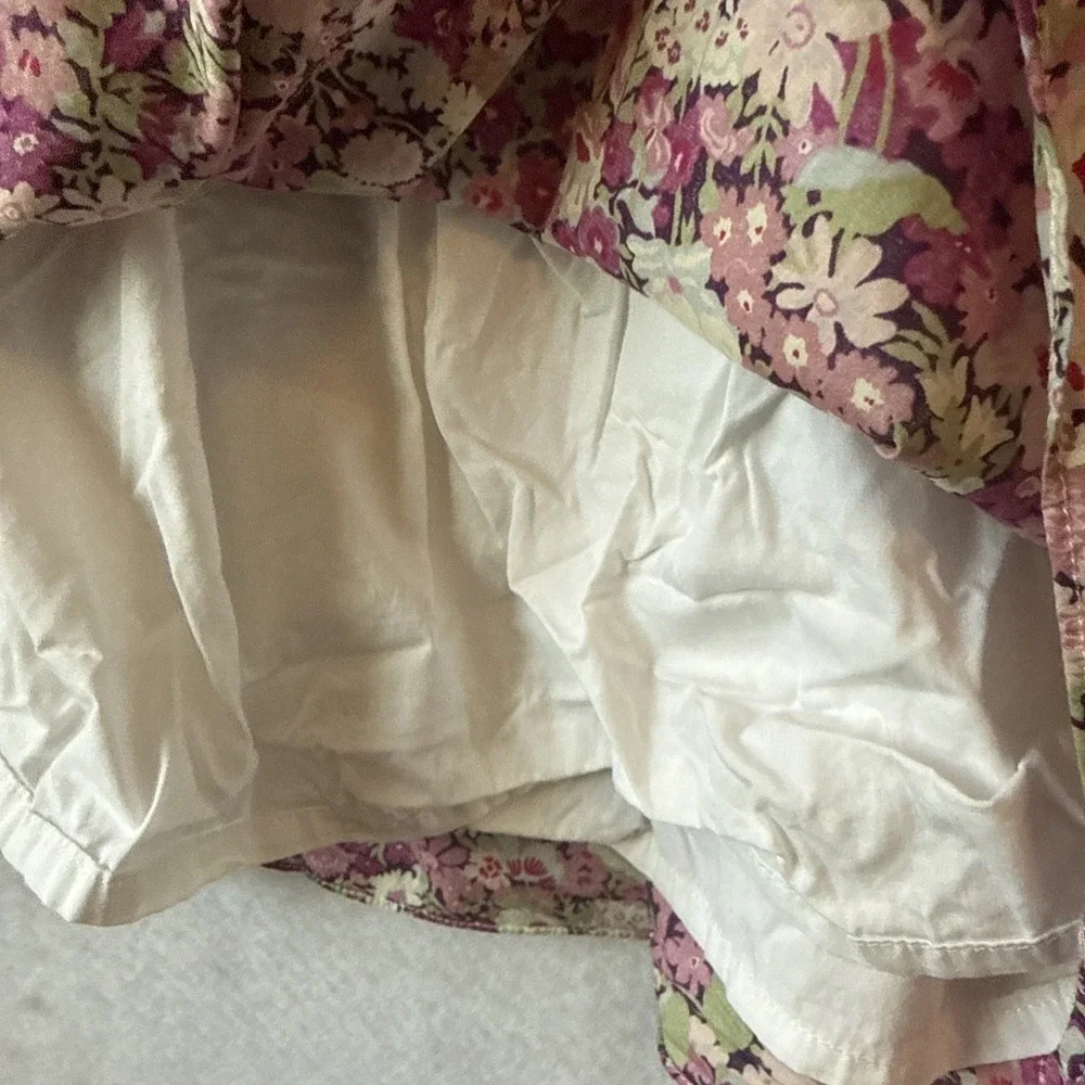 CZ by Carolina Zapf Pink Floral Bow‎ Drop Waist 100% Cotton Dress 6Y Cottagecore